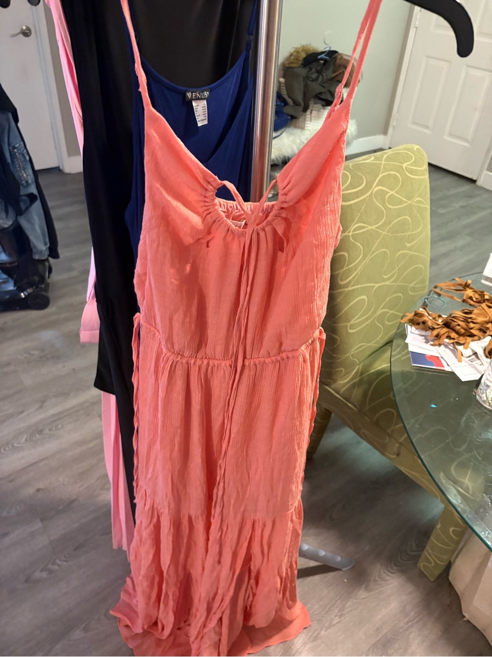 Mustard Seed Coral-Peach Maxi Dress